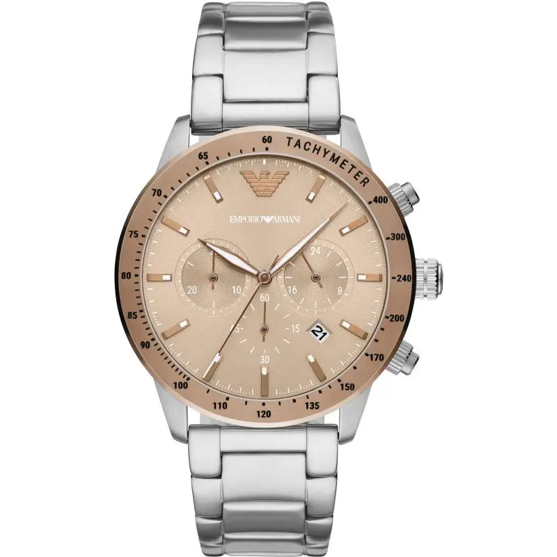 Emporio Armani 阿玛尼 多功能商务休闲钢带石英腕表 AR11352