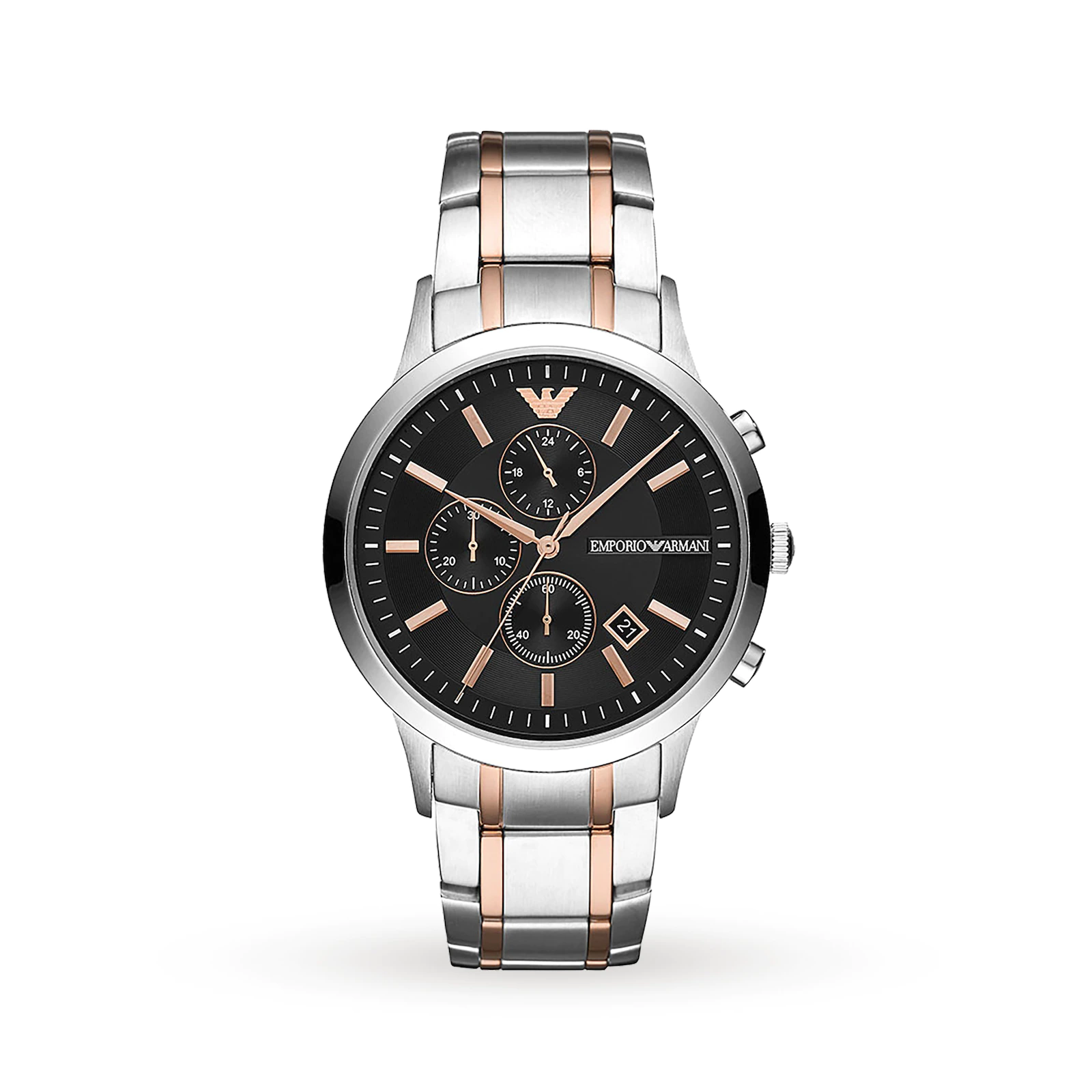 Emporio Armani 阿玛尼 石英钢带间金商务休闲时尚手表 AR11165