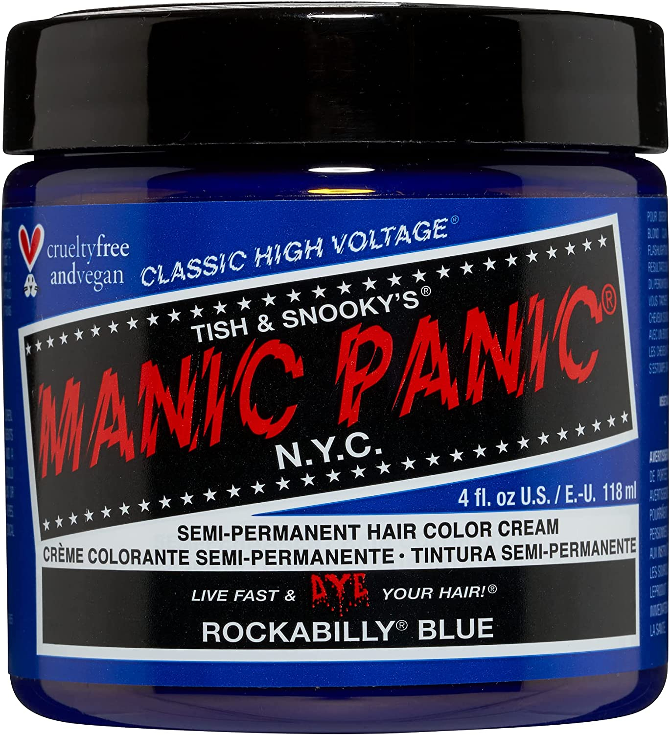 ManicPanic mp染发膏-摇滚蓝 Rockabilly Blue Semi (118g)