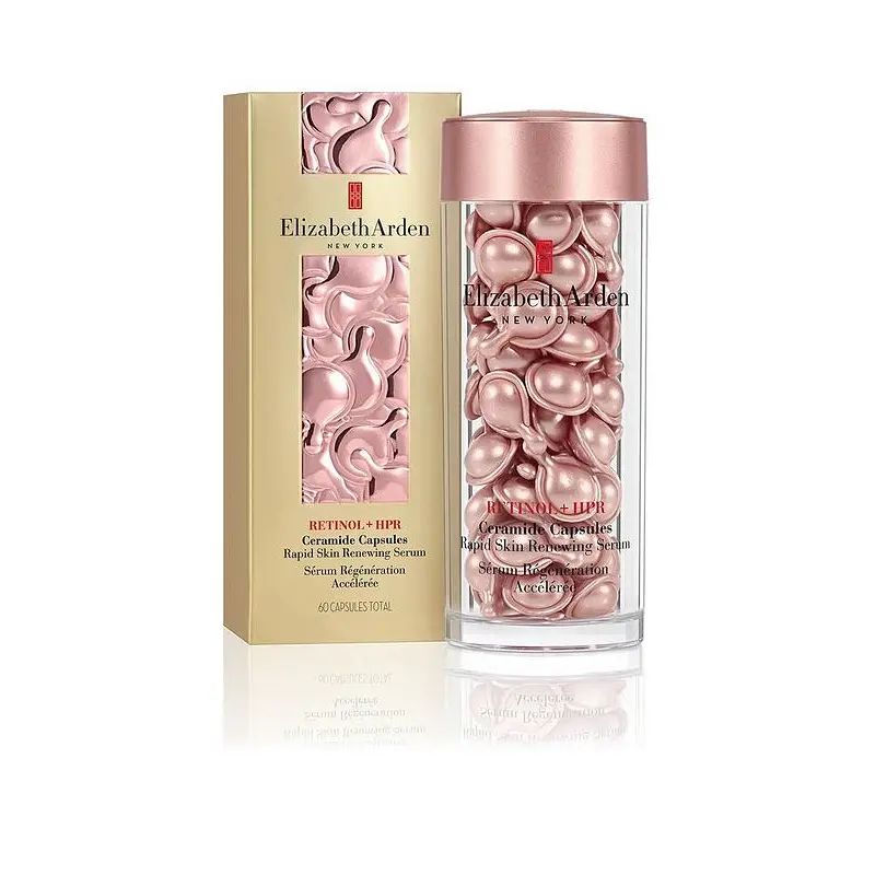 Elizabeth Arden 伊丽莎白雅顿 视黄醇 + HPR 神经酰胺胶囊 快速焕肤精华液 （粉胶）60粒
