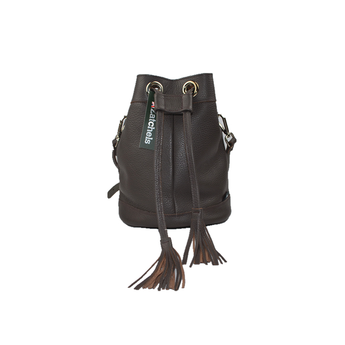 Zatchels 大号水桶包 - 深棕色