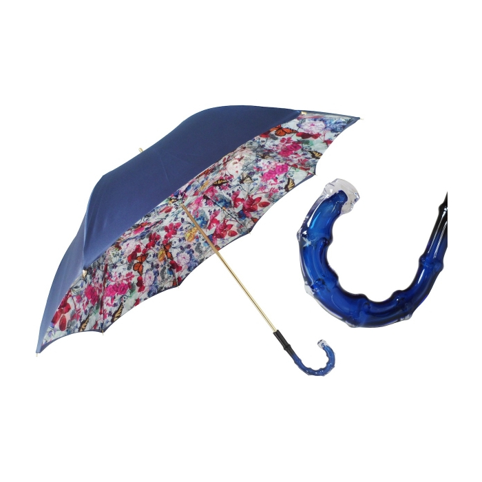 PASOTTI 葩莎帝 蝴蝶印花伞面 竹节手柄 女士晴雨伞