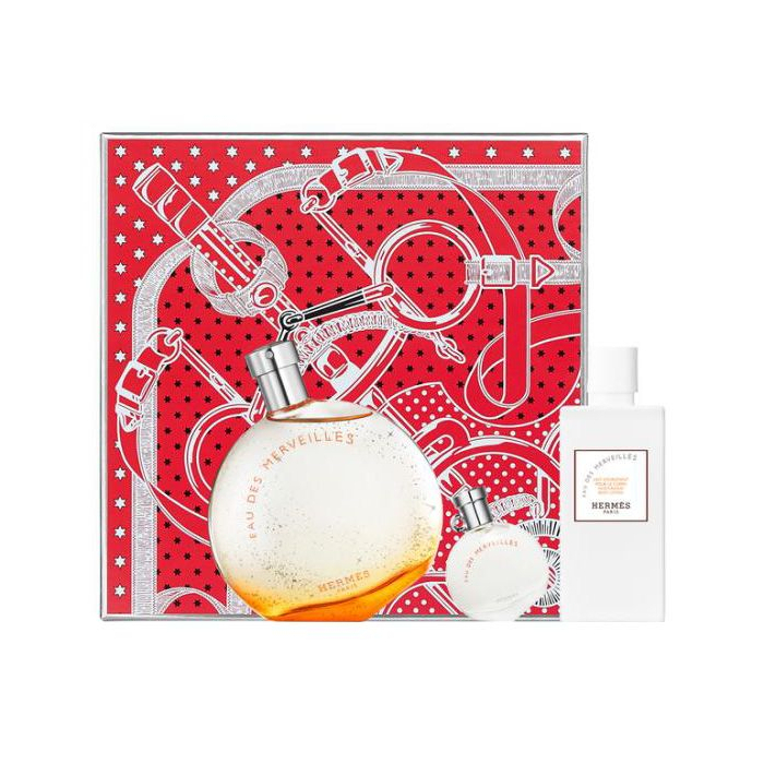 Hermès Eau Des Merveilles Coffret: EDT Spray (100ml) + Body Lotion (80ml) + EDT Mini (7.5ml)
