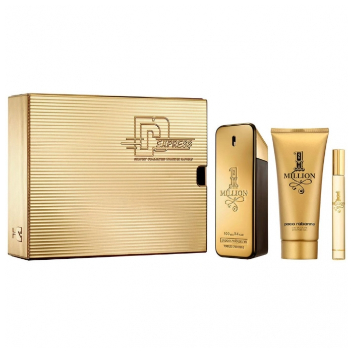 Paco Rabanne - One Million Eau De Toilette Spray 3 Piece Set (100ml)