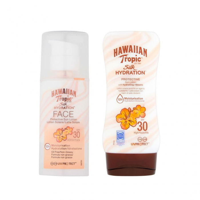 Hawaiian Tropic 夏威夷 防晒乳面部身体套装
