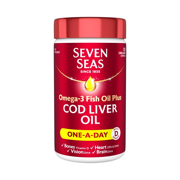 Seven Seas 七海深海 鱼油维生素D鱼肝油护心脑眼 120粒