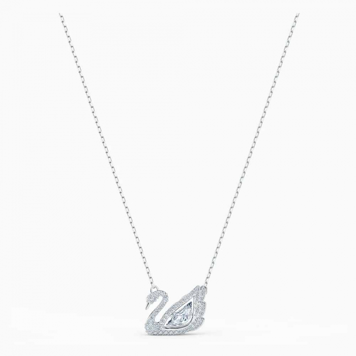 Swarovski 施华洛世奇DANCING SWAN 项链 白色 镀铑