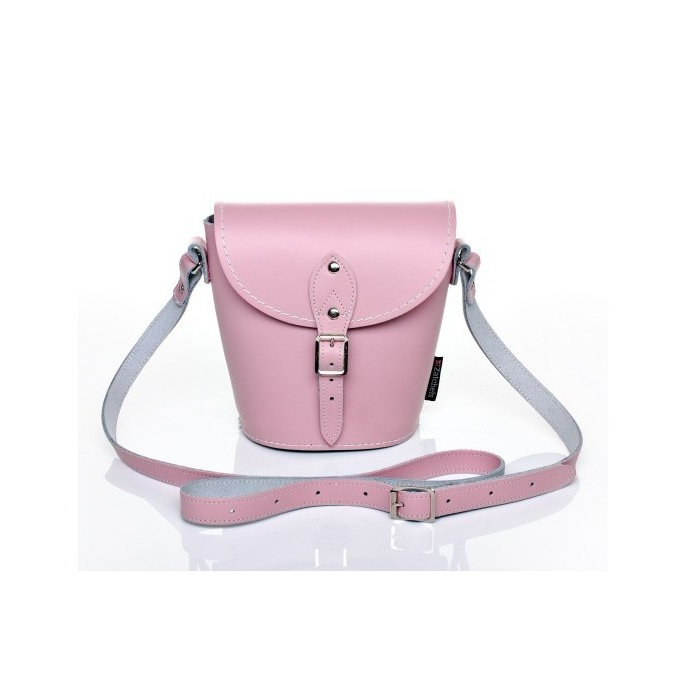 Zatchels皮质水桶包 - 淡粉色