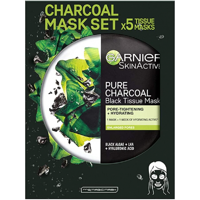 Garnier - Charcoal and Algae Purifying Tissue Mask 5pack