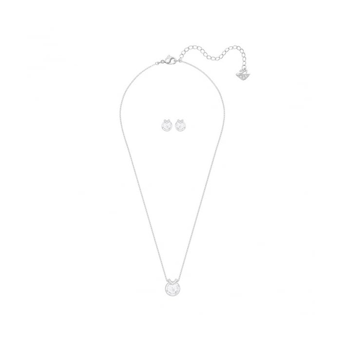 Swarovski施华洛世奇Bella V套装白色镀白金色