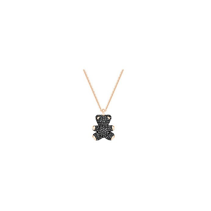 Swarovski施华洛世奇  Teddy 3D Pendant电镀黑金项链