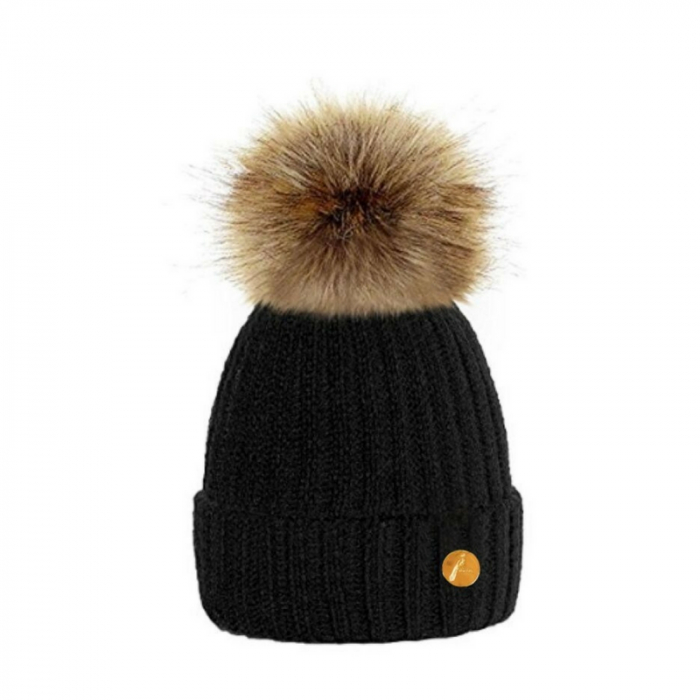 Hortons England  毛球帽 黑色 Hortons England Meribel PomPom Hat - Black 