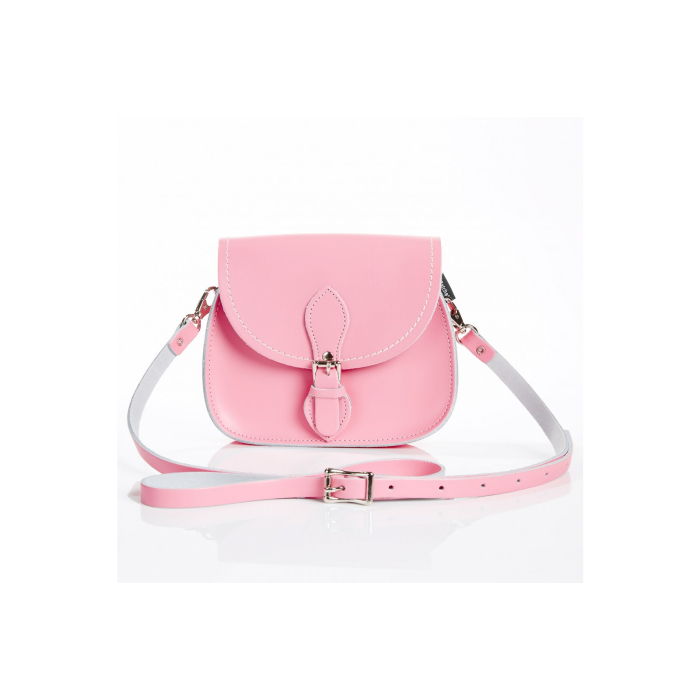 Zatchels Pastel Pink Micro Saddle Wide Gusset