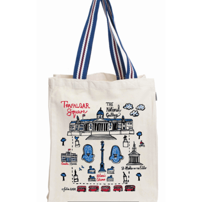 Talented Trafalgar Square BY JULIA GASH-LARGE TOTE-STRIPED HANDLE-Natural