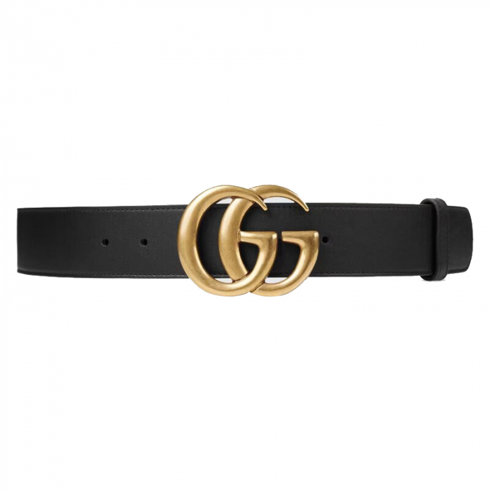 Gucci 古驰 闪亮双G带扣皮革腰带(Size 100)