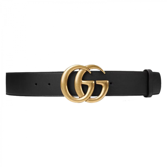 Gucci 古驰 闪亮双G带扣皮革腰带 (Size 105)