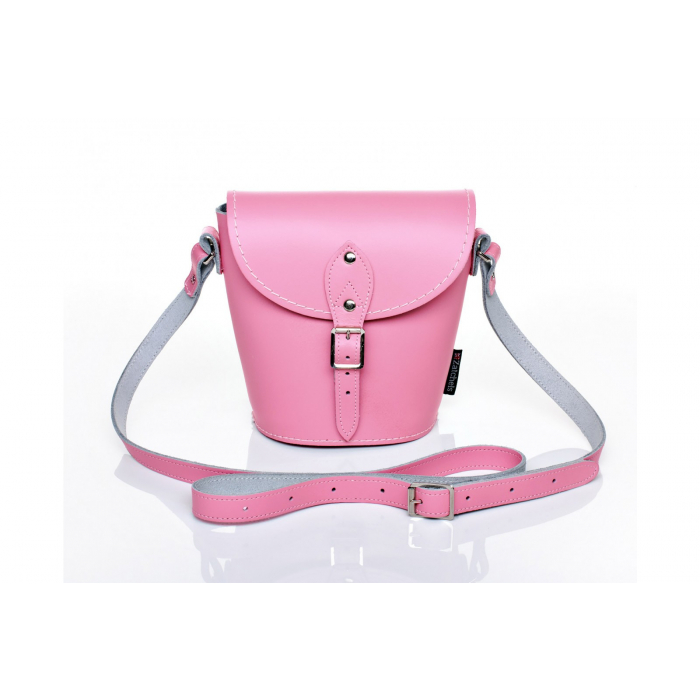 Zatchels 皮质水桶包 - 深粉色