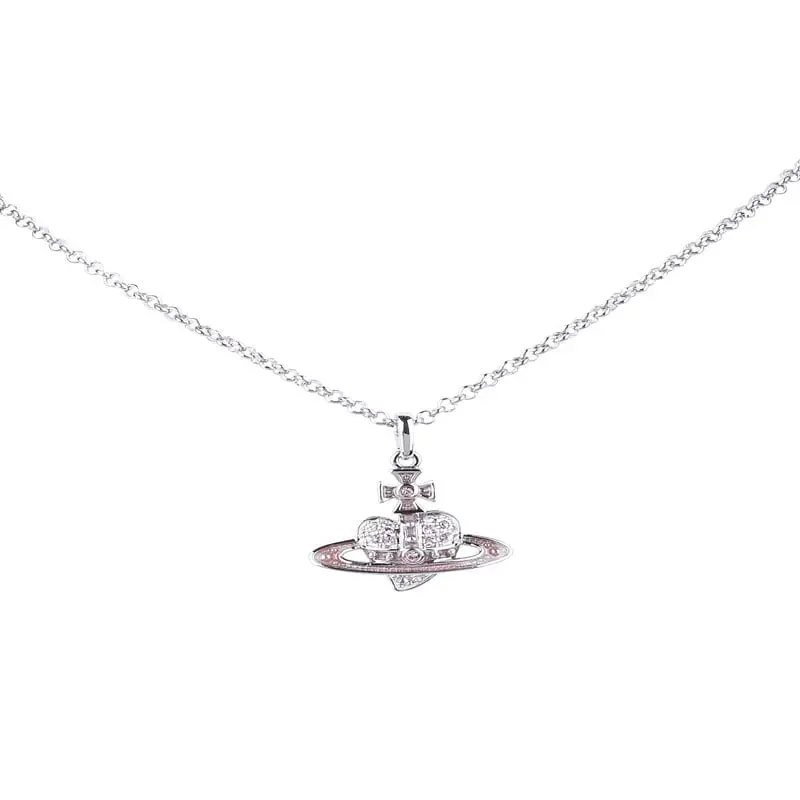 Vivienne Westwood 西太后 心形吊坠项链 Silver/ Rose 