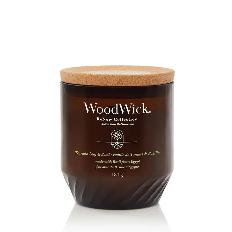 WoodWick - Tomato Leaf & Basil Renew Candle Medium 