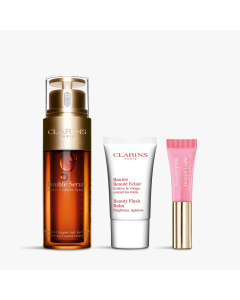 Clarins 娇韵诗 双萃礼品套装（双萃50ml+晶莹美颜霜 15ml+ 唇蜜01 5ml）