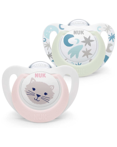 NUK  安抚奶嘴粉色猫咪 0-6m