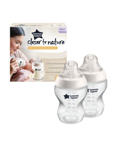 Tommee Tippee 汤美星 仿母乳奶嘴套装2*260ml