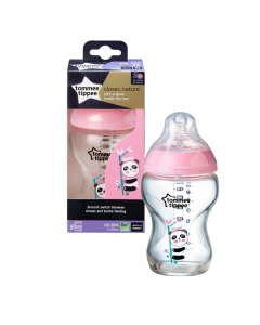 Tommee Tippee 汤美星 自然系列婴儿奶瓶-粉色 250ml