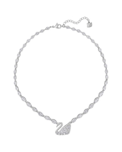 Swarovski施华洛世奇  Swan Lake项链 - 小码 #白色镀白金色