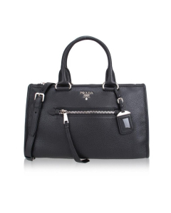 普拉达 Prada Vitello Phoenix Shoulder Bag 手提包 - Black