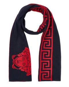 范思哲 Versace 羊毛 围巾 红色