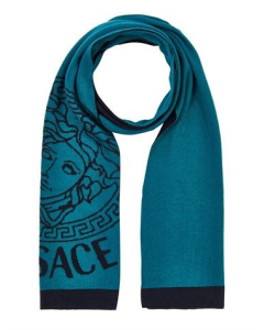 范思哲 Versace 百分百纯羊毛围巾 绿色