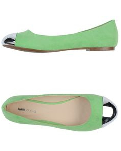 Gas Ballet Flats Green/Silver