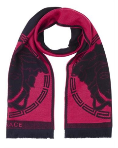 范思哲 Versace 百分百纯羊毛 围巾 红色