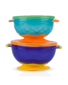 Nuby - Stackable Suction Bowls x2