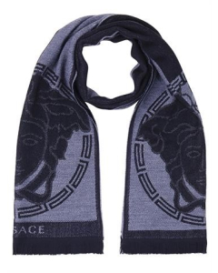 范思哲 Versace 百分百纯羊毛 围巾 灰色