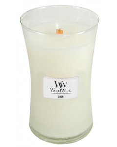 WoodWick 亚麻布大号香氛蜡烛
