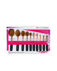 Brushworks - Luxurious Oval Brush Set (10pcs)