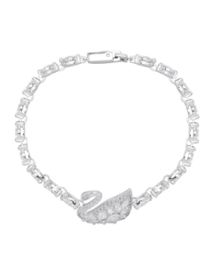 Swarovski施华洛世奇  Swan Lake手链 - 白色镀白金色