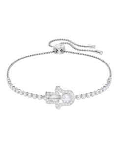 Swarovski施华洛世奇  Subtle Hamsa Hand手链 - 白色 / 镀白金色