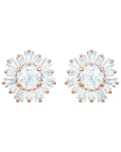 Swarovski施华洛世奇  Sunshine穿孔耳环 - 白色镀玫瑰金色