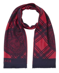 范思哲 Versace 百分百纯羊毛 围巾 红色