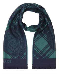 范思哲 Versace 百分百纯羊毛 围巾 绿色