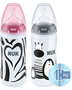 NUK - First Choice  Temperature Control Bottle Monochrome (300ml)