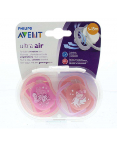 Philips - Ultra Air Pacifiers 6-18 months Silicone 