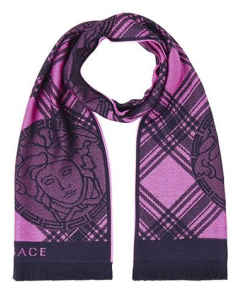 范思哲 Versace 百分百纯羊毛 围巾 粉色