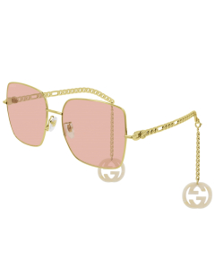 Gucci 古驰 女士太阳镜金色/粉红色GG 0724S-003