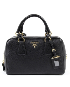 普拉达 Prada Vitello Daino 包包 - 黑色