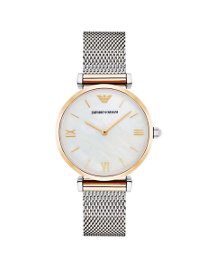 EmporioArmani 阿玛尼 女士编织钢带简约时尚休闲石英表 - AR2068