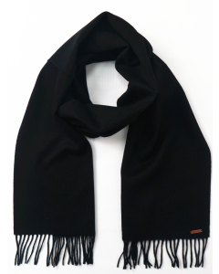 Hortons England 奥斯卡 羊毛围巾 黑色 Hortons England 100% Lambswool 'Oscar' Scarf - Black