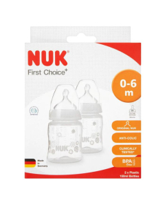 NUK - First Choice  150ml Bottle Silicone Teat (2 pack)